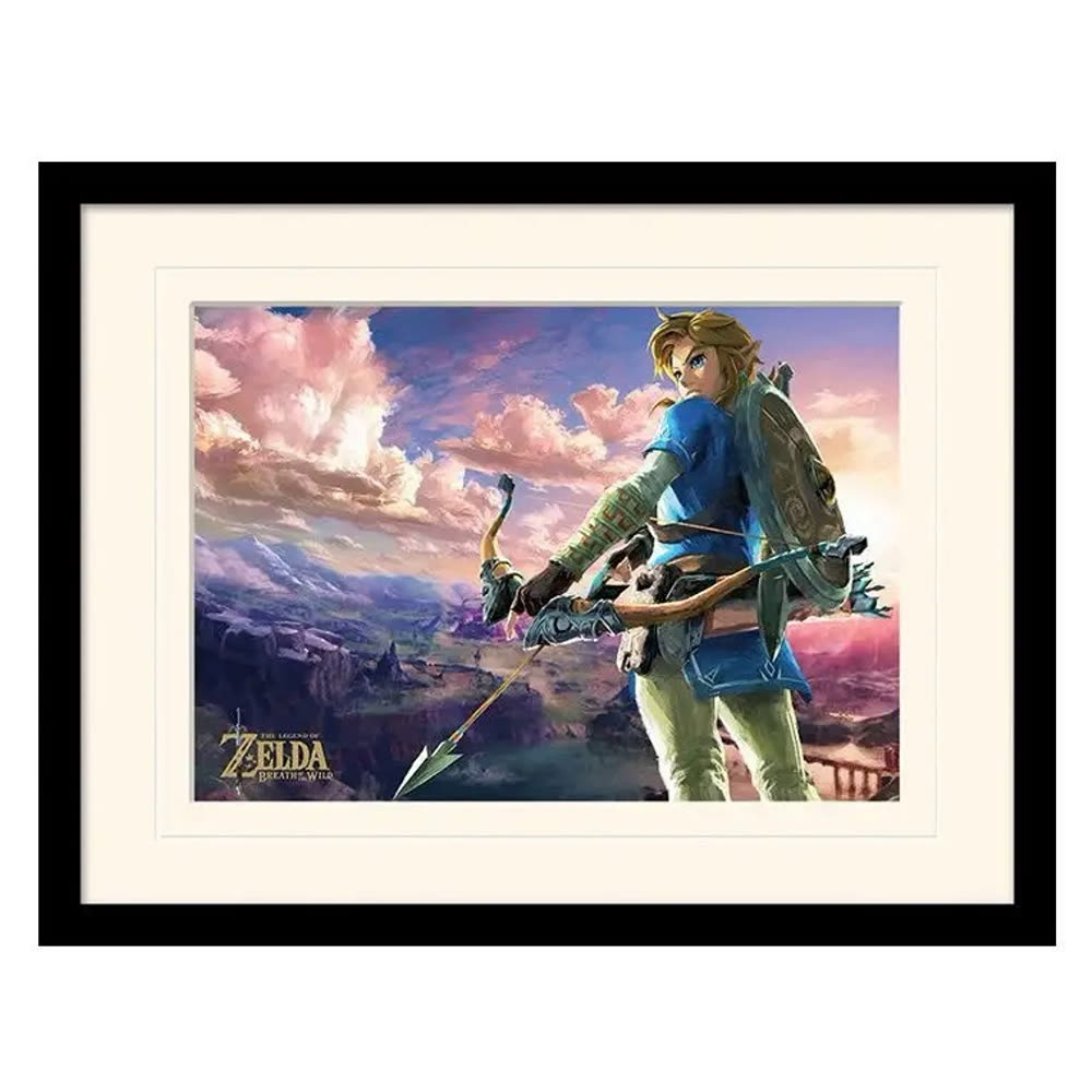 Принт в рамке Print with Mount: Legend of Zelda: BotW - Hyrule Scene Landscape, 30x40cm
