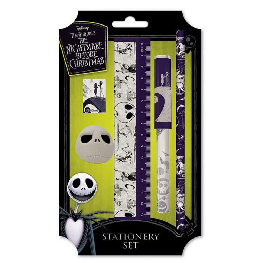 Набор Stationery Set Nightmare Before Christmas - карандаш, точилка, ластик, линейка и ручка