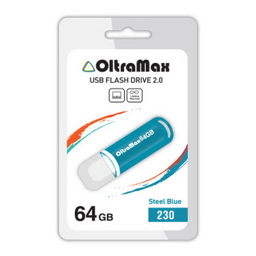USB  64GB  OltraMax  230  стальной синий