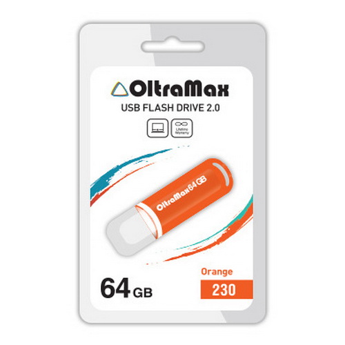 USB  64GB  OltraMax  230  оранжевый