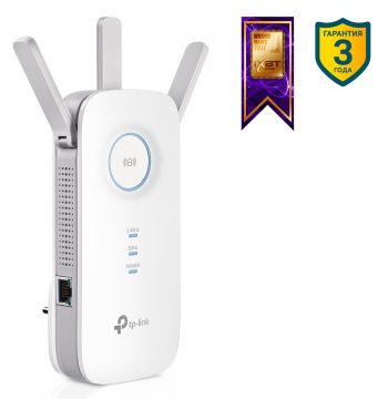 WIFI усилитель сигнала TP-LINK RE450 AC1750 10/100/1000BASE-TX/Wi-Fi, белый (1/20)