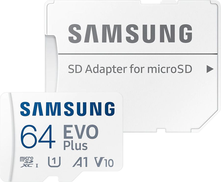 MicroSD  64GB  Samsung Class 10 Evo Plus U1 (R/W 130 MB/s) + SD адаптер