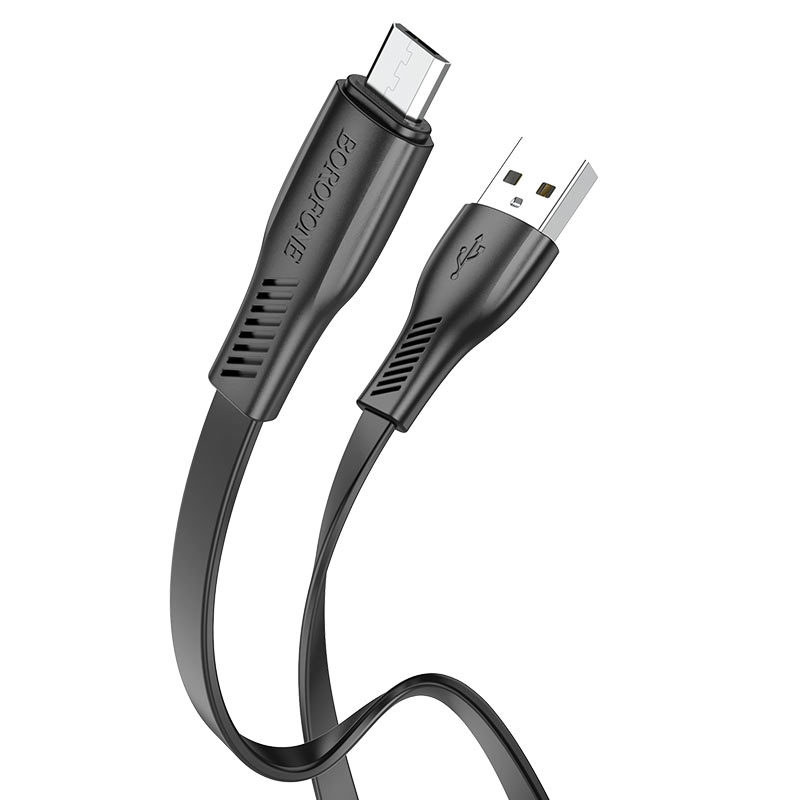 Кабель USB - микро USB Borofone BX85 Auspicious, 1.0м, 2.4A, цвет: чёрный (1/360)