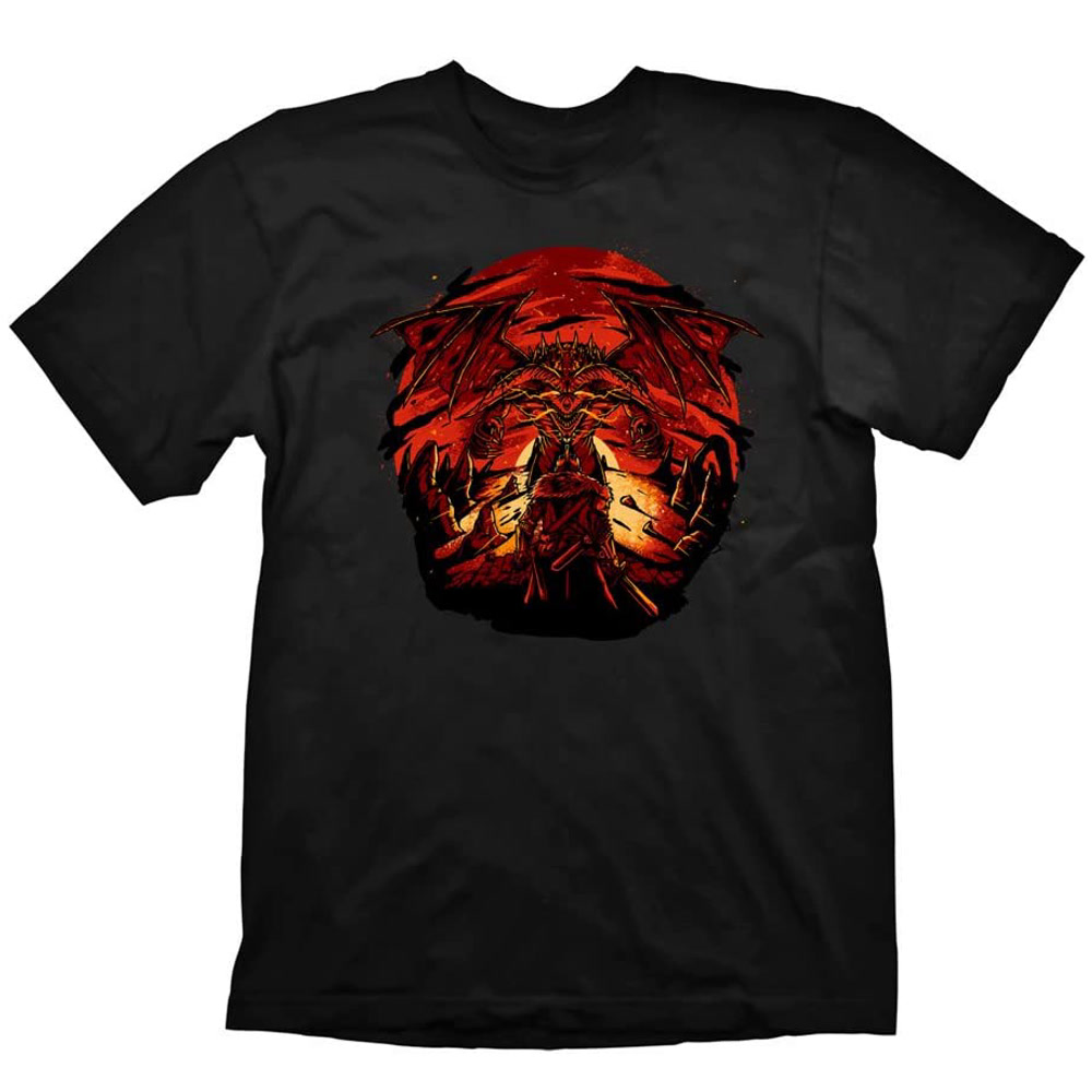 Футболка T-Shirt Dark Souls - Dragon, Black Size L