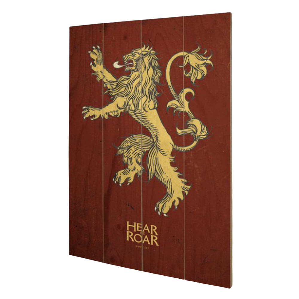 Деревянный принт Wood Print Game of Thrones - Lannister, 60x40cm