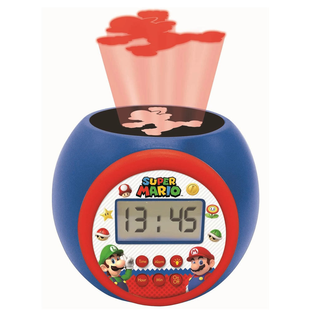 Будильник-проектор Lexibook - Super Mario Projector Alarm Clock with Timer