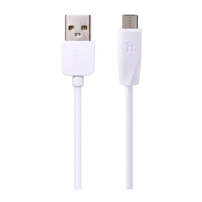 Кабель USB - микро USB HOCO X1 Rapid, 2.0м, круглый, 2.1A, силикон, цвет: белый (1/30/300)