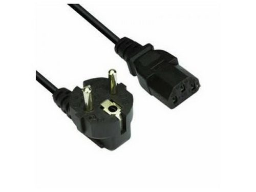 Кабель компьютер-розетка VCOM 220V (EURO) <VDE> 3G 0,5 mm 2, 1.8 м. (1/50)