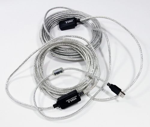 Кабель-адаптер VCOM USB 2.0-repeater, удлинительный активный <AM - AF>, 10 м. (1/25)