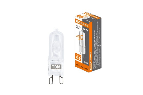 Лампа TDM капсульная галогенная G9 60Вт JCD 230В матовая (1/20/1000)