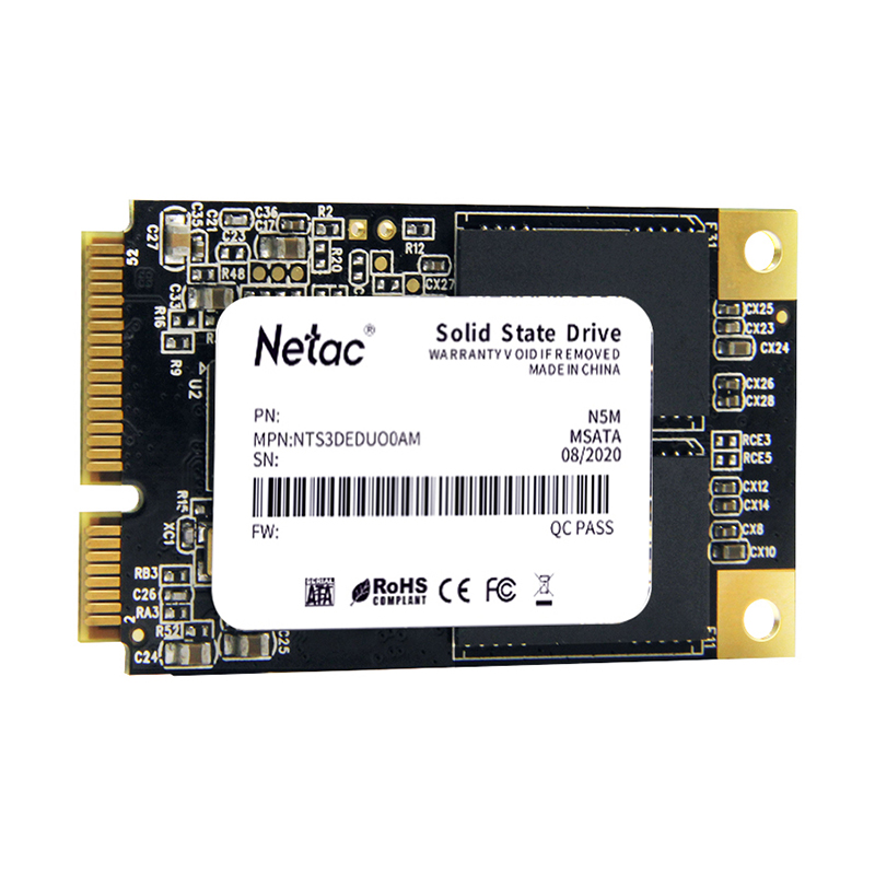 Внутренний SSD  Netac  256GB  N5M, mSata (mini SATA), R/W - 540/490 MB/s, 3D NAND