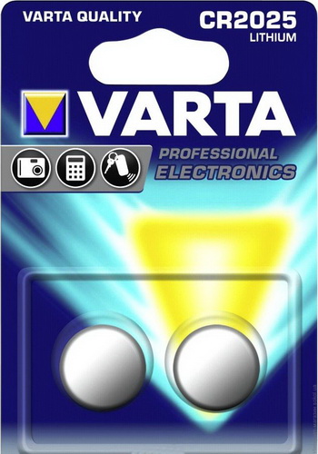 Элемент питания VARTA  CR 2025 Electronics (2 бл)  (2/20/100)