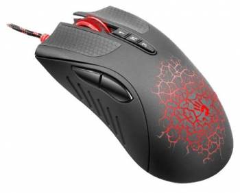 Мышь проводная игровая A4TECH Bloody AL90 Blazing, лазерная (8200dpi) USB2.0 (8but), черный (1/20)