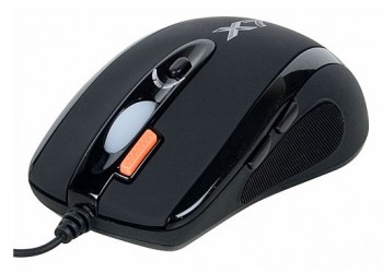 Мышь проводная игровая A4TECH X-710BK оптическая (2000dpi) USB (6but), черный (1/40)