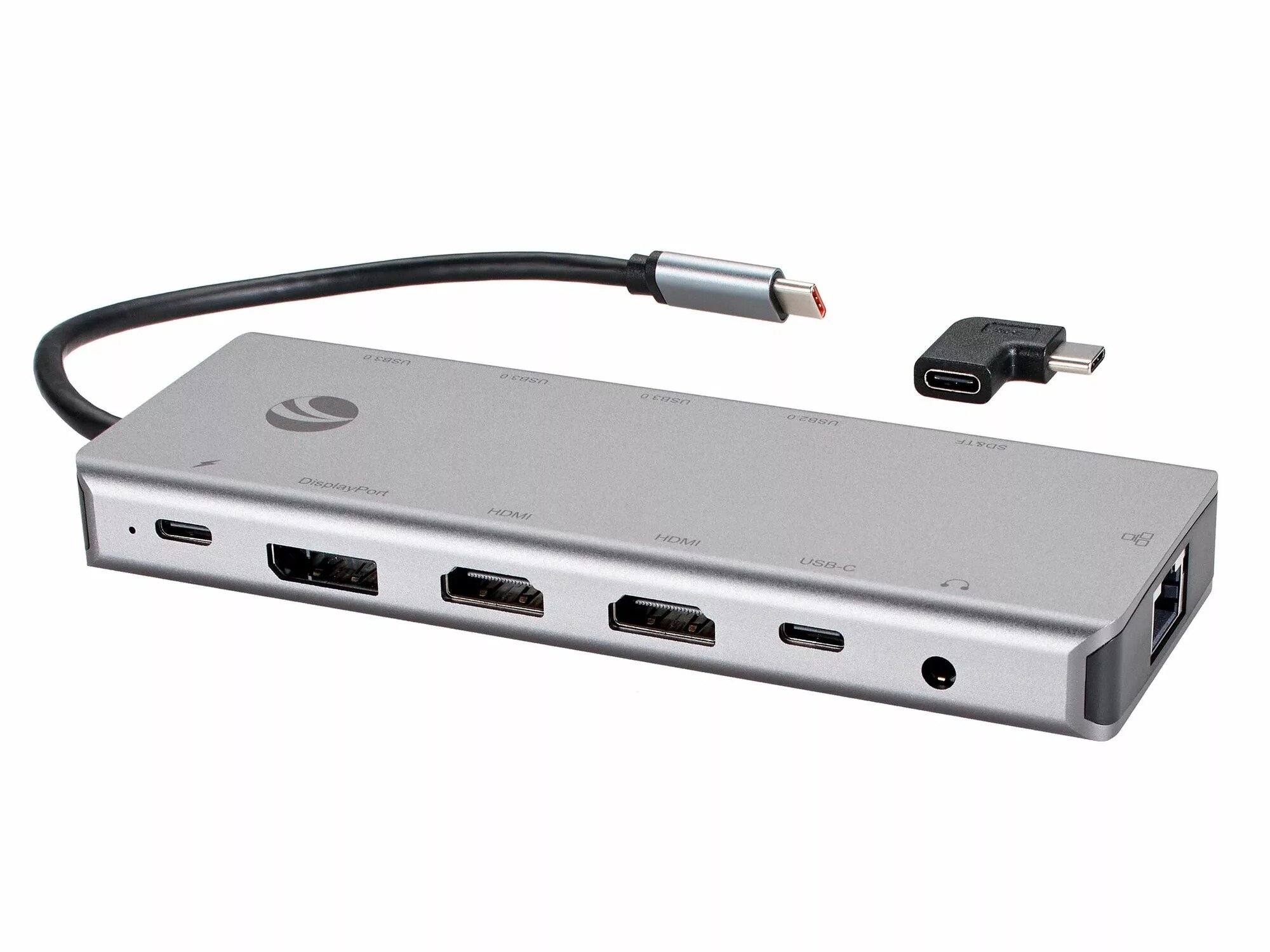 USB-концентратор TypeC -->(2HDMI+DP)4K*60Hz+3USB3.0+TC+USB2.0+RJ45+SD+TF+PD+audio+TCадаптер, VCOM <4