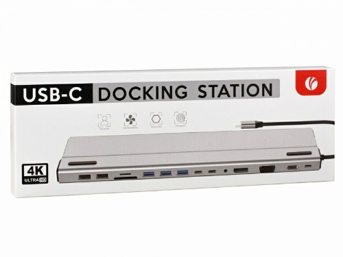USB-концентратор TypeC -->3*USB3.0+2*USB2.0+VGA+RJ45+SD+TF+AUD+HDMI+DP+2*USB3.1 Data+PD VCOM <CU4703
