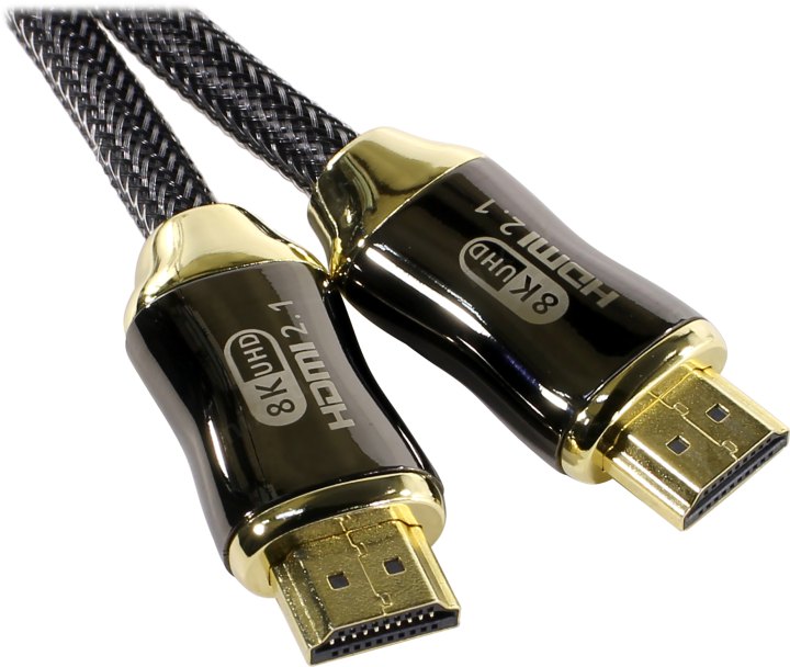 Кабель HDMI 19M/M,ver. 2.1, 8K@60 Hz 0.5m метал разъемы, нейлоновая оплетка Telecom <TCG300-0.5M> (1