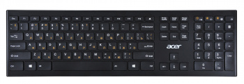 Клавиатура беспроводная ACER OKR010 USB slim Multimedia, черный (1/20)