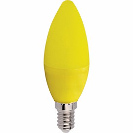 Лампа светодиодная ECOLA candle color 6,0W 220V E14 Yellow свеча Желтая матовая колба 103x37(1/10/10