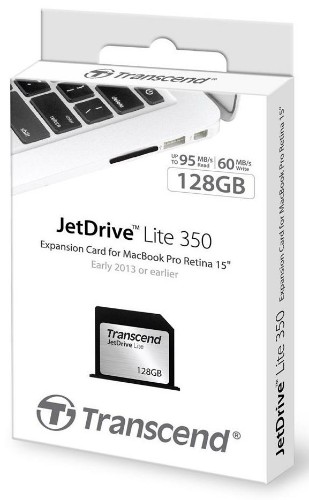 Карта расширения памяти  128GB  Transcend JetDrive Lite 350 для Apple MacBook