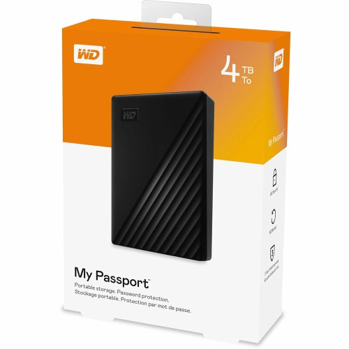 Внешний HDD  WD  4 TB  My Passport чёрный, 2.5", USB 3.0