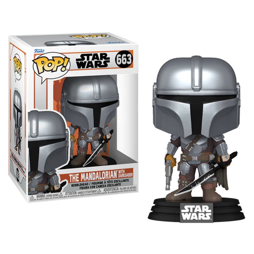 Фигурка Funko Pop! Star Wars: The Mandalorian - The Mandalorian with Darksaber (663)