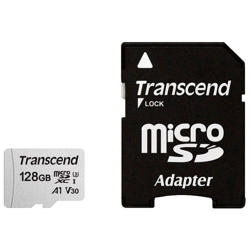 MicroSD  128GB  Transcend 300S UHS-I U3 + SD адаптер