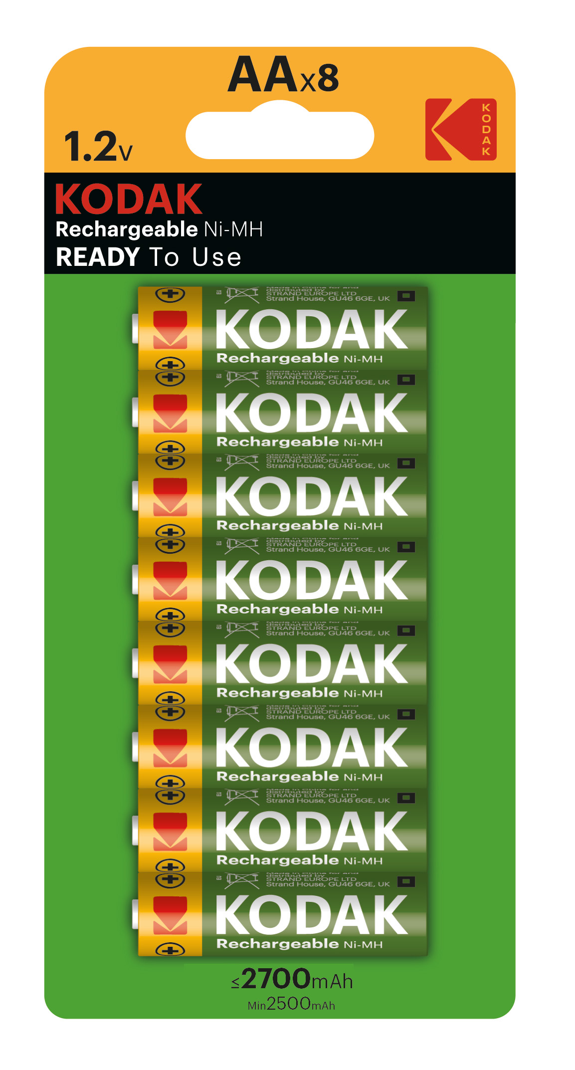 Аккумулятор KODAK  HR6-8BL 2700mAh (8/48/384/16128)