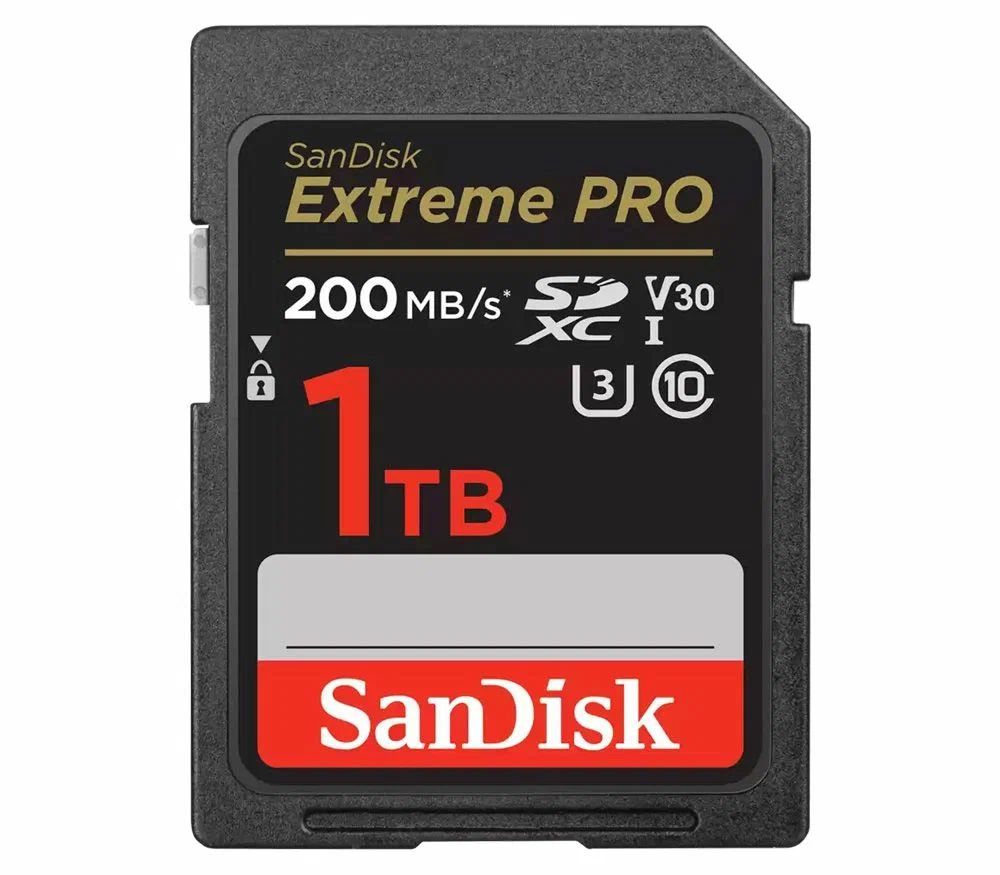 SDXC  1TB  SanDisk Class 10 Extreme Pro V30 UHS-I U3 (200 Mb/s)