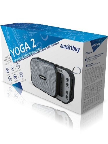 Компактная портативная колонка Smartbuy YOGA 2, 5Вт, Bluetooth, MP3, FM-радио, черная (арт.SBS-5040)