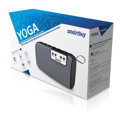 Компактная портативная колонка Smartbuy YOGA, 5Вт, Bluetooth, MP3, FM-радио, черная (арт.SBS-5050) (