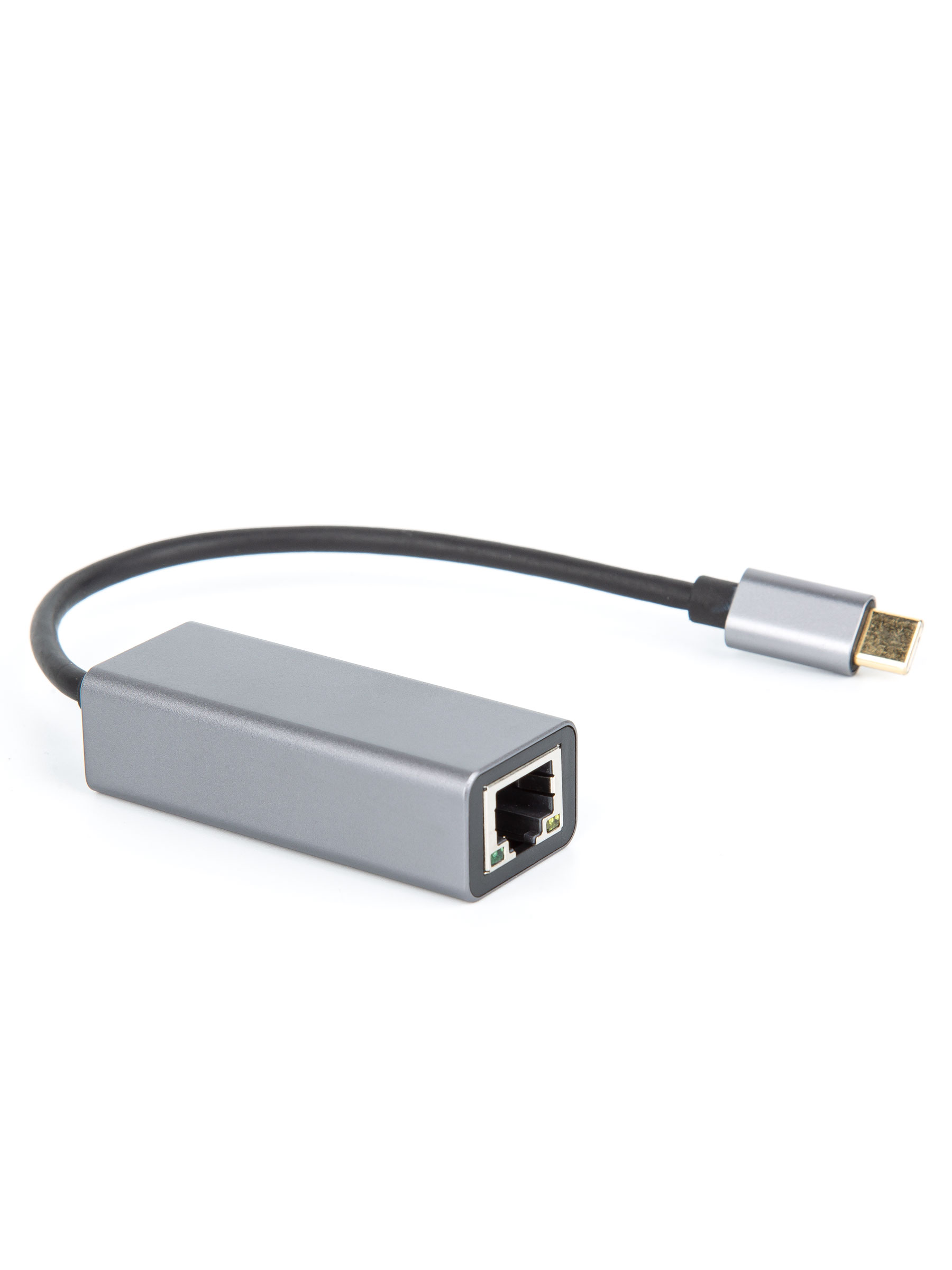 Кабель-переходник USB 3.1 Type-C -->RJ-45 1000Mbps Ethernet, Aluminum Shell, 0.15м VCOM <DU320M> (1/