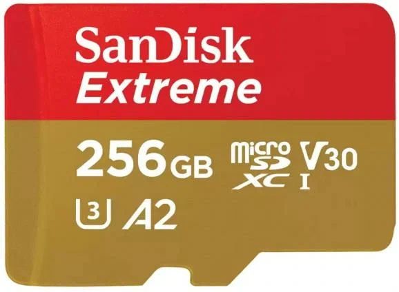 MicroSDXC  256GB  SanDisk Class 10 Extreme A2 UHS-I U3 (190/130 Mb/s) без адаптера