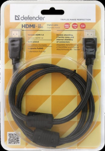 Кабель DEFENDER M-M HDMI-03PRO HDMI, ver 1.4, 1.0 м. (1/60)