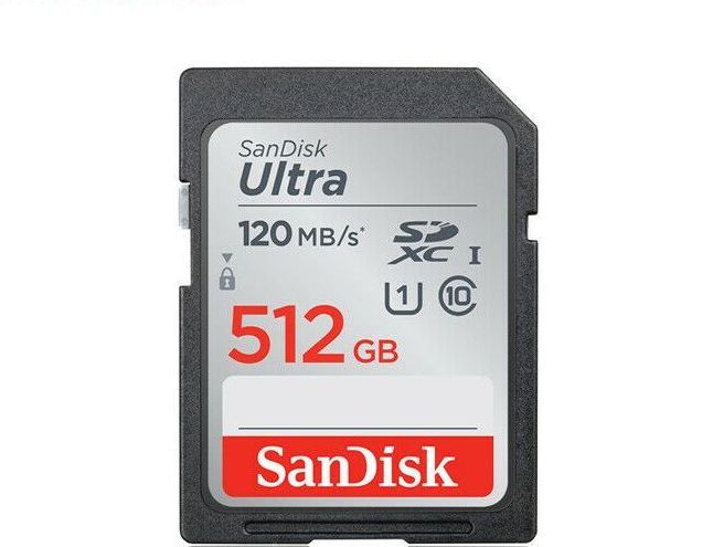 SDXC  512GB  SanDisk Class 10 Ultra UHS-I (120 Mb/s)
