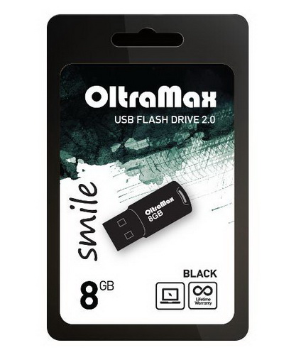 USB  8GB  OltraMax  Smile  чёрный