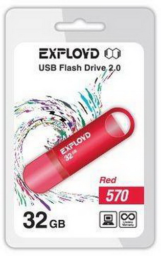 USB  32GB  Exployd  570  красный