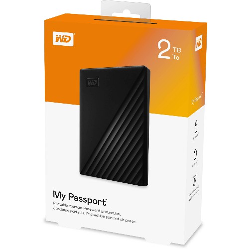 Внешний HDD  WD  2 TB  My Passport чёрный, 2.5", USB 3.0