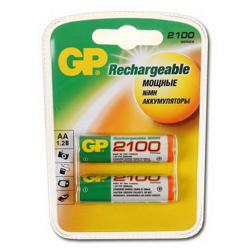 Аккумулятор GP  R6 (2100 mAh) (2бл) (2/20/200)