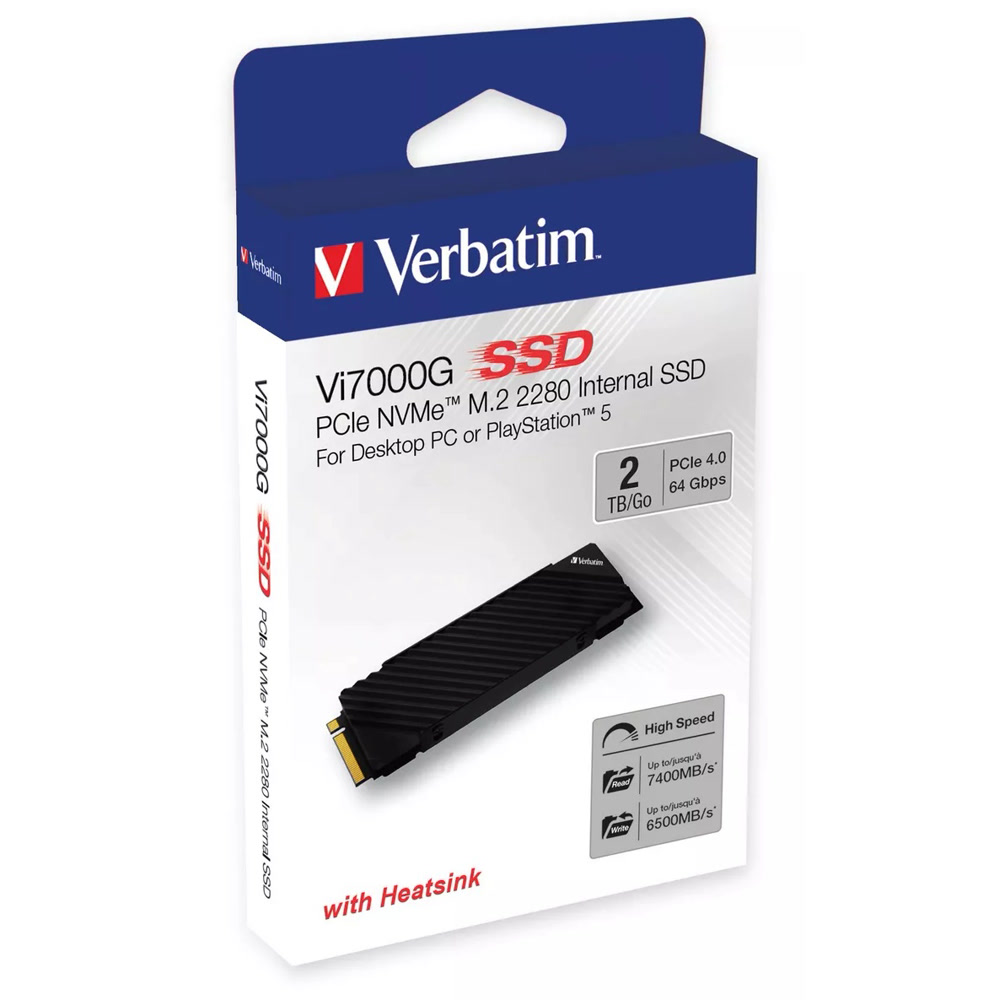 Внутренний SSD Verbatim VI7000G PCIE NVME M.2 SSD 2TB