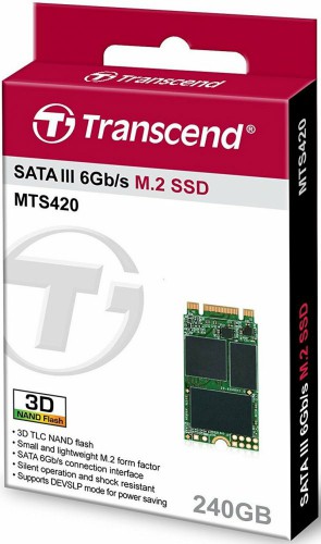 Внутренний SSD  Transcend  240GB  MTS420, SATA-III R/W - 500/560 MB/s, (M.2), 2242, 3D NAND