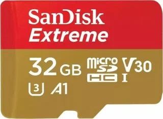 MicroSD  32GB  SanDisk Class 10 Extreme UHS-I A1 V30 U3 (100 Mb/s) без адаптера