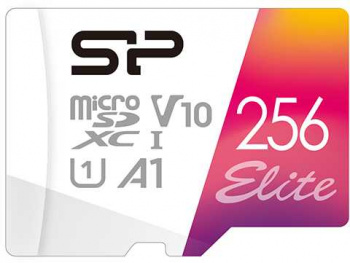 MicroSDXC  256GB  Silicon Power Class 10  Elite UHS-I U1 A1 (R/W 100 Mb/s) + SD адаптер