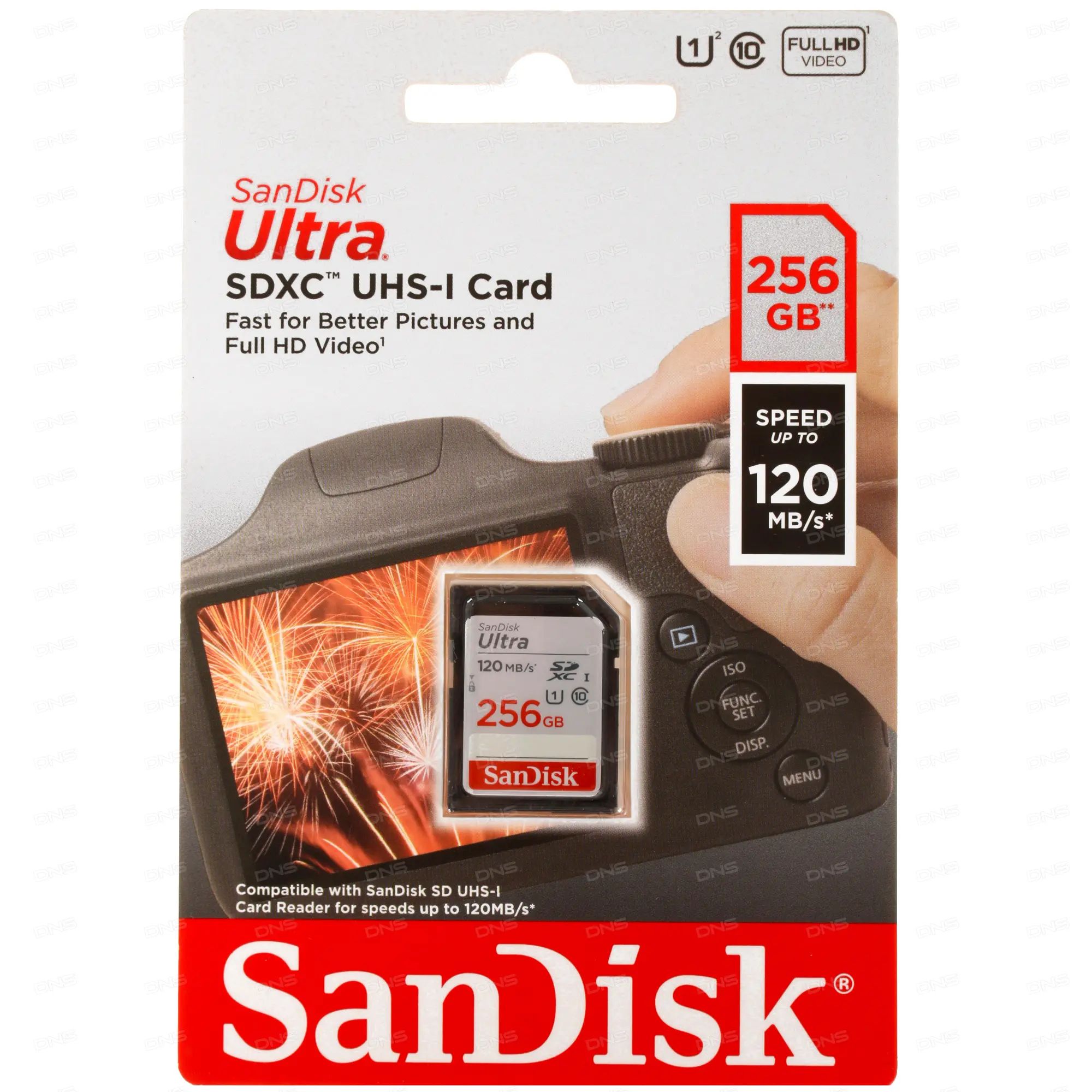 SDXC  256GB  SanDisk Class 10 Ultra UHS-I (120 Mb/s)