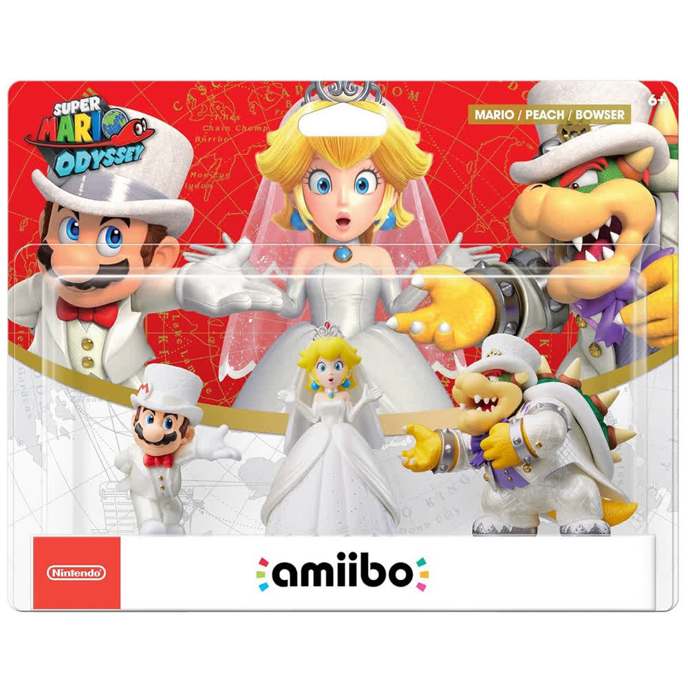 Mario, Peach, Bowser - Wedding 3-Pack (Super Mario коллекция) [Nintendo Amiibo Character]