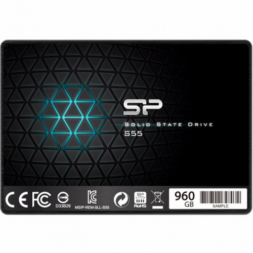 Внутренний SSD  Silicon Power  960GB  S55, SATA-III, R/W - 550/500 MB/s, 2.5", PS3108, TLC