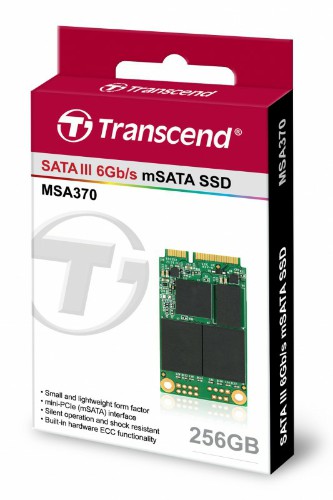 Внутренний SSD  Transcend  256GB  370S mSata (mini SATA), SATA-III, R/W - 530/400 MB/s, MLC (промышл