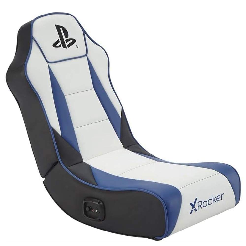 Игровое кресло X-Rocker Officially Licensed PlayStation Geist 2.0 ( White/Blue )