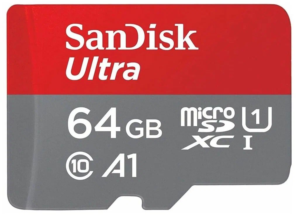 MicroSD  64GB  SanDisk Class 10 Ultra UHS-I A 1 (140 Mb/s) без адаптера