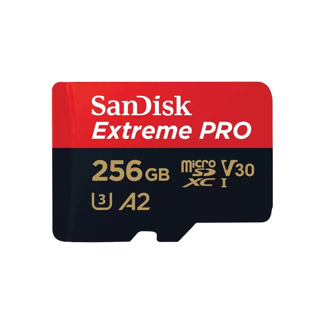 MicroSDXC  256GB  SanDisk Class 10 Extreme Pro A2 V30 UHS-I U3 (200 Mb/s) + SD адаптер